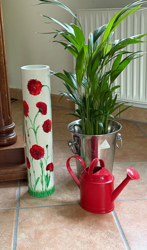 Klatschmohn - Zylin Designerröhre in Umgebung