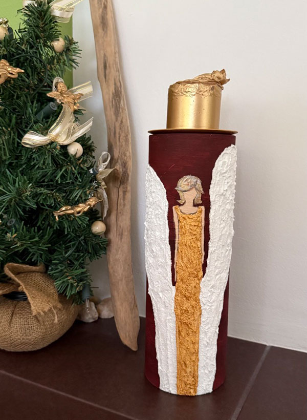 Zylin Deko-Röhre Weihnachtsengel