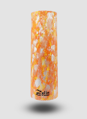 Zylin bemalte Papröhre Wildes Orange von vorne